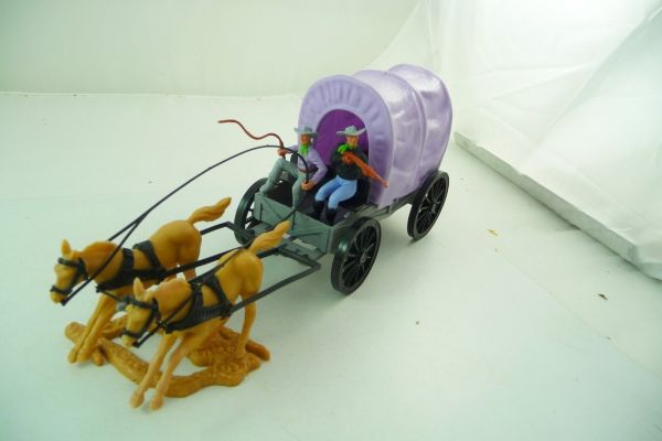 Timpo Toys Küchenwagen / Chuck Wagon mit lila/flieder Plane