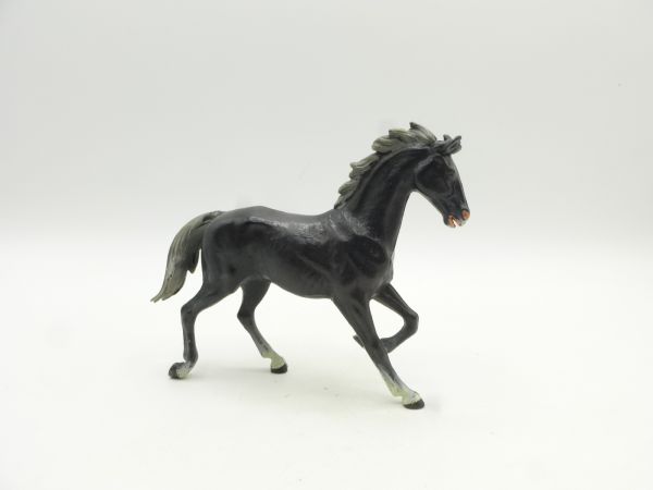 Elastolin Horse trotting, black