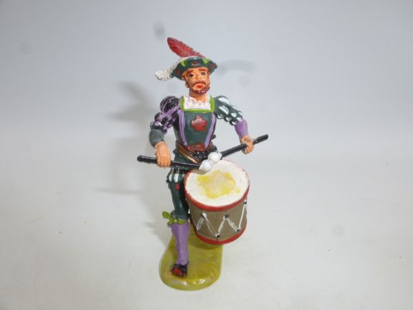 Elastolin 7 cm Lansquenet's drummer, No. 9005, painting 2 - great painting