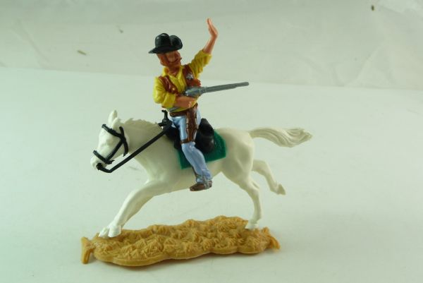 Timpo Toys Cowboy 4th version riding, yellow/brown