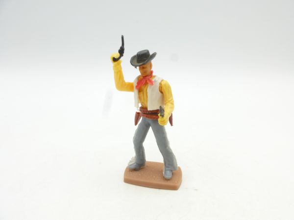 Plasty Cowboy standing, firing wild with 2 pistols