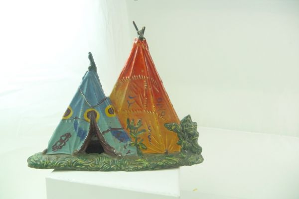Lineol Double-tent diorama - re-worked, see photos