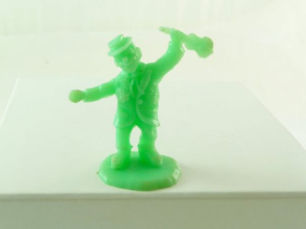 Heinerle Circus series "Artists" - clown with violin, mint-green variation