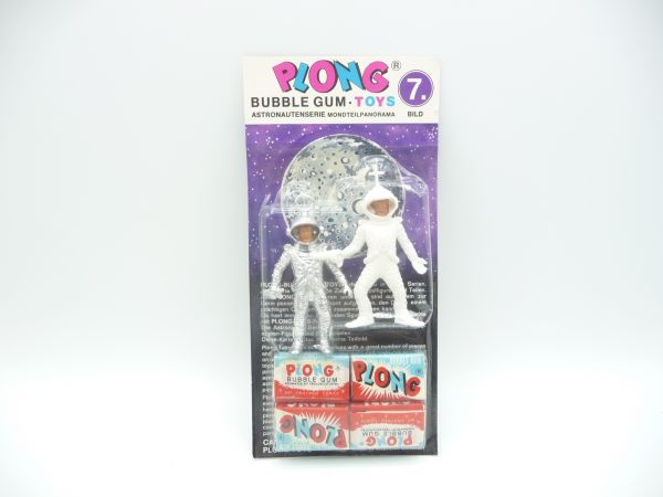 Plong Bubble Gum 2 astronauts (white, silver) 7. Bild - orig. packaging