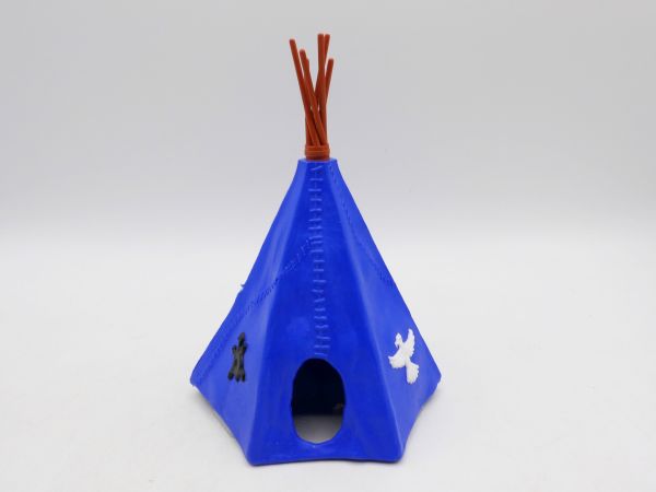 Timpo Toys Indian tipi, 2-piece, medium blue with stands