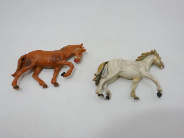 Elastolin 4 cm (damaged) 2 draft horses