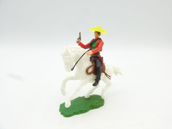 Elastolin 5,4 cm Mexican riding with pistol