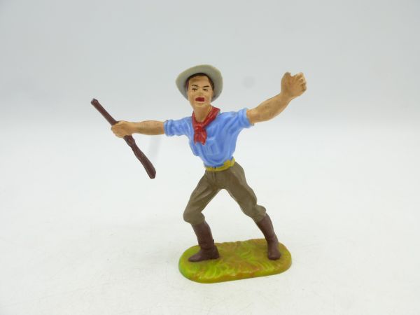 Elastolin 7 cm Cowboy / Trapper vorgehend, mit Hut, Nr. 6922