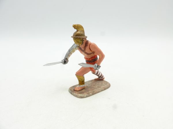 Modification 7 cm Gladiator fighting with helmet, with 2 short swords