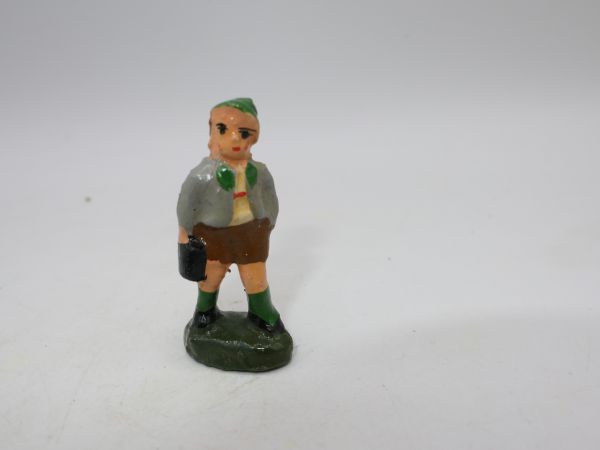 Boy with cap + bag, size approx. 4 cm