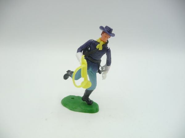 Elastolin 5,4 cm Union Army Soldier running with trumpet + sabre