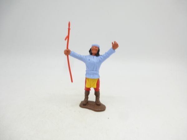 Timpo Toys Apache, hellblau mit rotem Speer - seltenes Unterteil