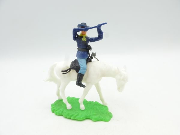Elastolin 5,4 cm Northerner on horseback shooting + sabre - rare horse