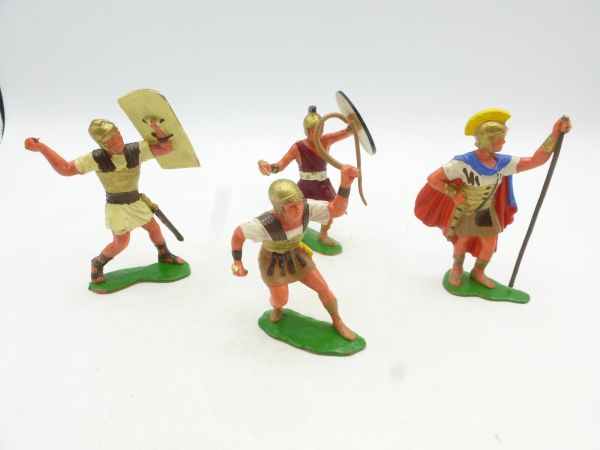 Heimo Group of Romans (hard plastic), 4 figures - damaged