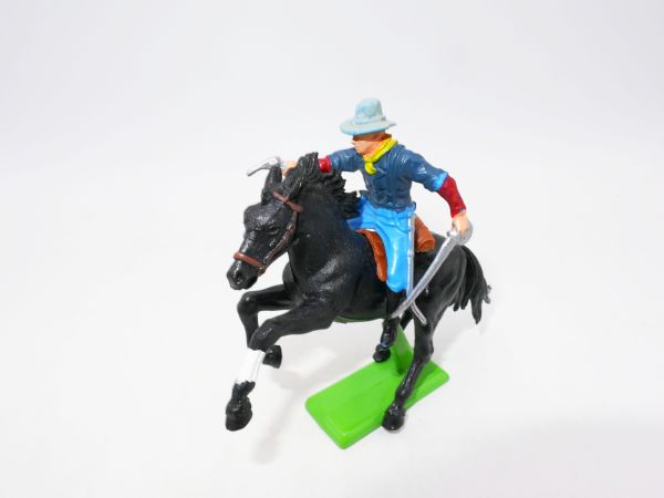 Britains Deetail Soldier 7th Cavalry on horseback with pistol + sabre