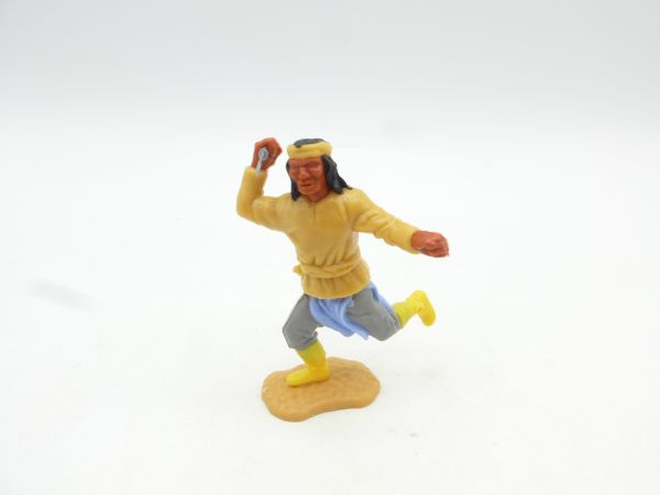 Timpo Toys Apache running with knife, beige