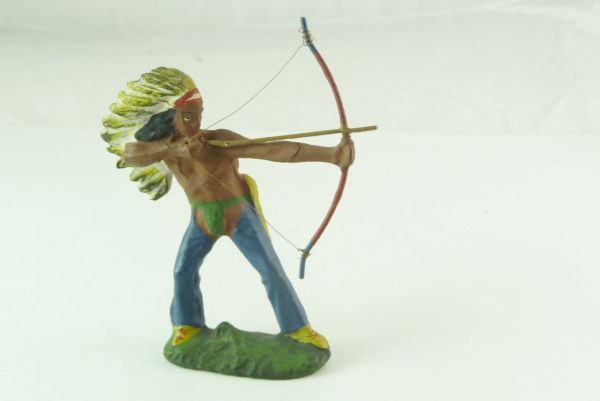 Lineol Indianer stehend mit Bogen - sehr guter Zustand, siehe Fotos