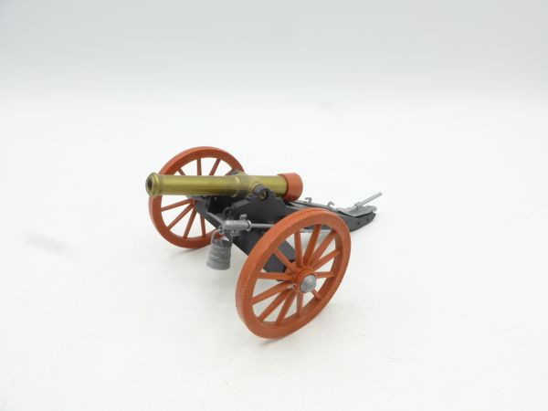 Timpo Toys Field Gun, Bürgerkriegskanone, braune Räder