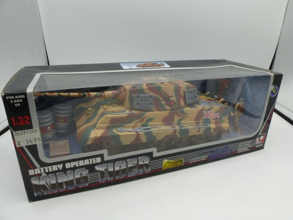 Mark Toy 1:32 King Tiger tank with accessories + figures - orig. packaging, brand new