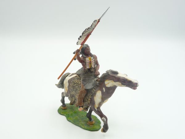 Modification 7 cm Diedhoff: Indian riding with spear - great mustang, nice item