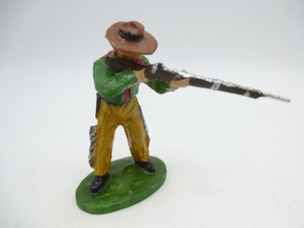 Elastolin composition Cowboy standing, shooting rifle - brand new