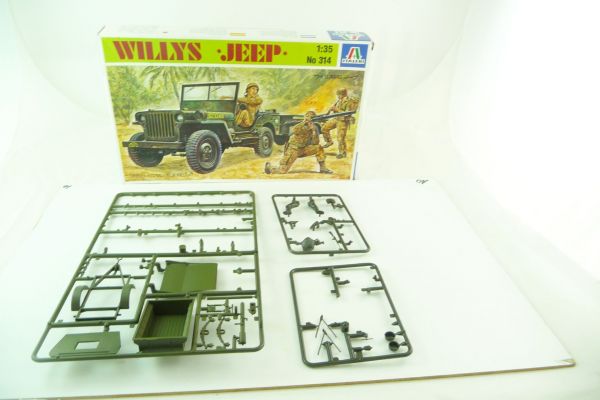 Italeri 1:35 Willy's Jeep, No. 314 - great box, content not (!) complete