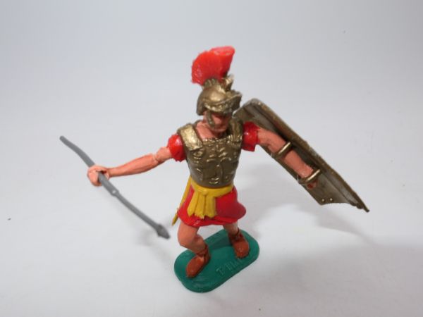 Timpo Toys Römer (rot) mit Pilum - seltenes Unterteil, Schildschlaufen ok