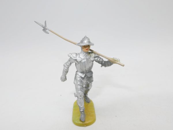 Elastolin 4 cm Knight walking, No. 8938 - lance glued in