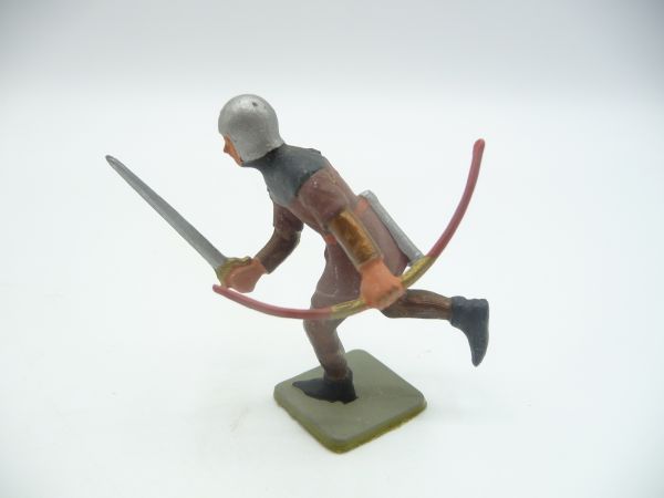 Starlux Ritter laufend mit Bogen + Schwert - seltene Position