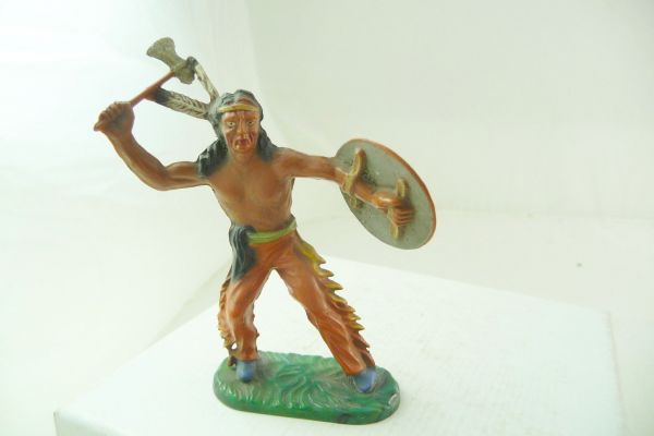 Elastolin 7 cm Indianer stehend mit Tomahawk, Nr. 6884, J-Figur