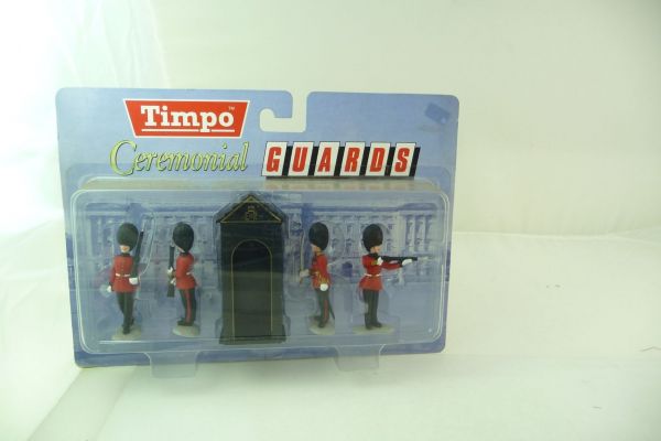 Timpo Toys 4 Guardsmen with guard house (Toyway) - orig. packaging