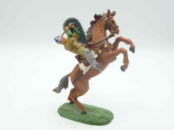 Elastolin 7 cm Norman with mace on horseback, No. 8880 - great figure