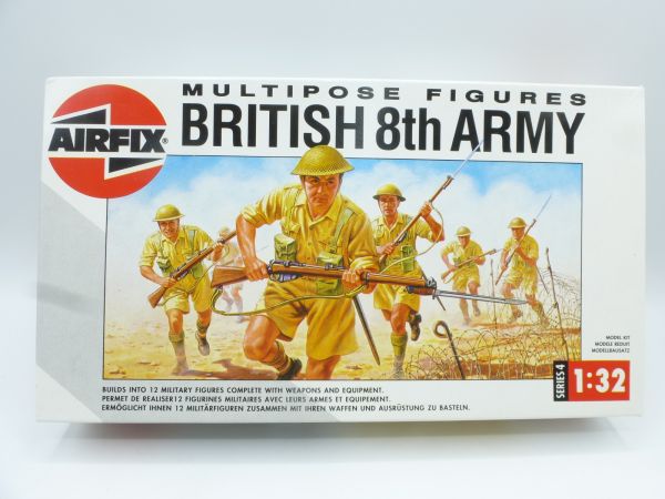 Airfix 1:35 Multipose Figures: British 8th Army, No. 04580 - orig. packaging, parts on cast