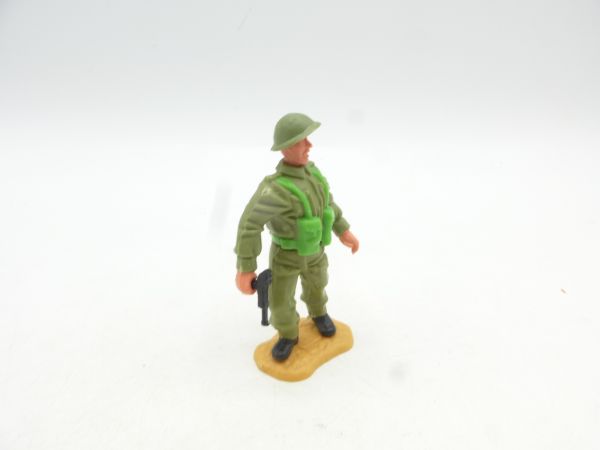 Timpo Toys Englishman standing, pistol in right hand, steel helmet