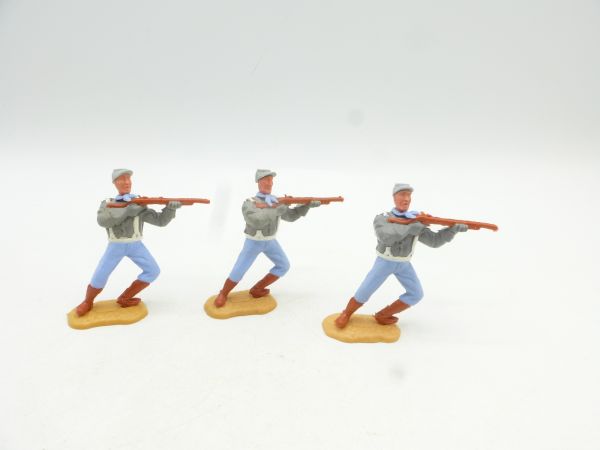 Timpo Toys 3 Südstaatler stehend, Gewehr schießend