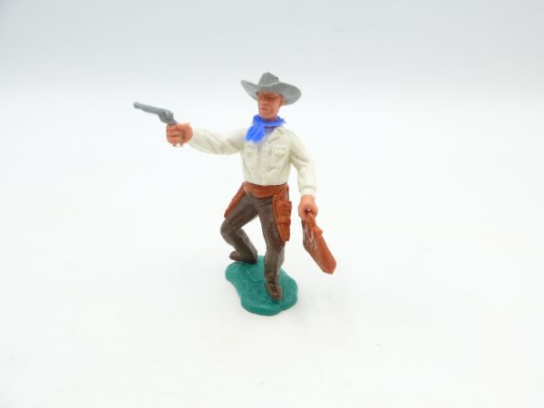 Timpo Toys Cowboy 2. Version - seltenes Unterteil (dunkelbraun, braunes Holster)