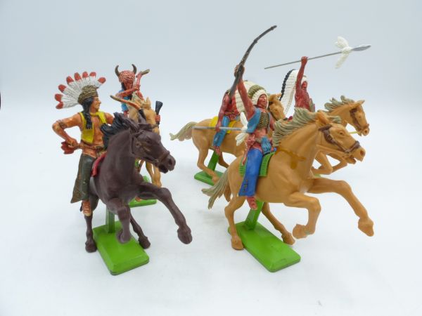 Britains Deetail Indian riding (5 figures) - nice group