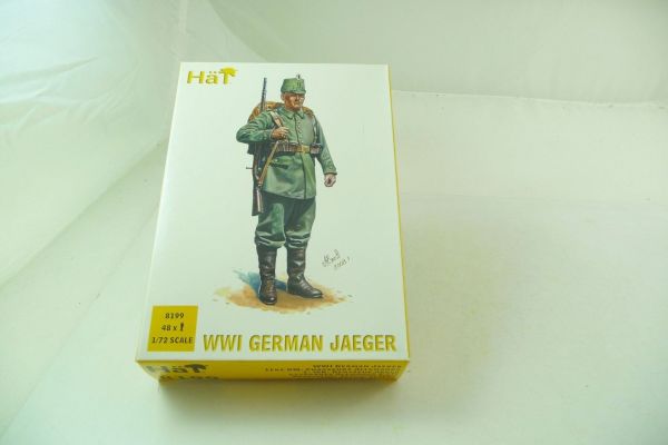 HäT 1:72 WW I German Jaeger, No. 8199 - orig. packaging, figures on cast, box top