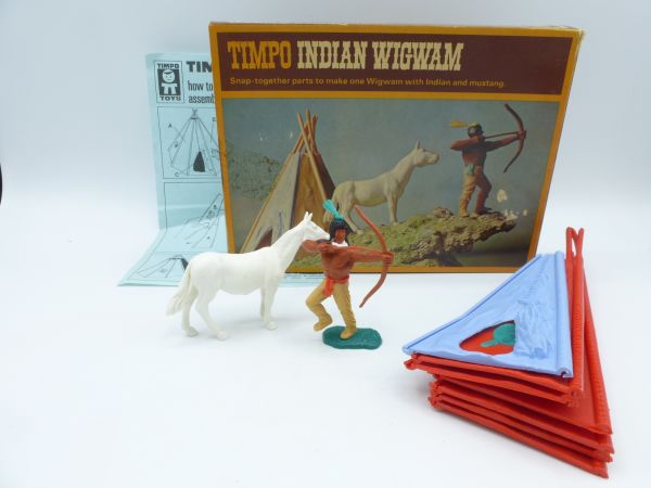 Timpo Toys Indian wigwam, Ref. No. 274 - photo box, very good condition
