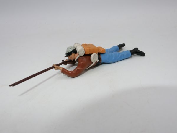 Britains Swoppets Butternut soldier lying shooting