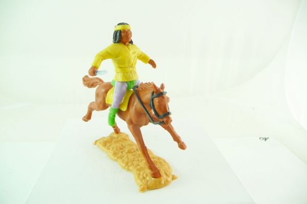 Timpo Toys Apache reitend mit Apachenhose, Hose flieder, Stiefel neongrün