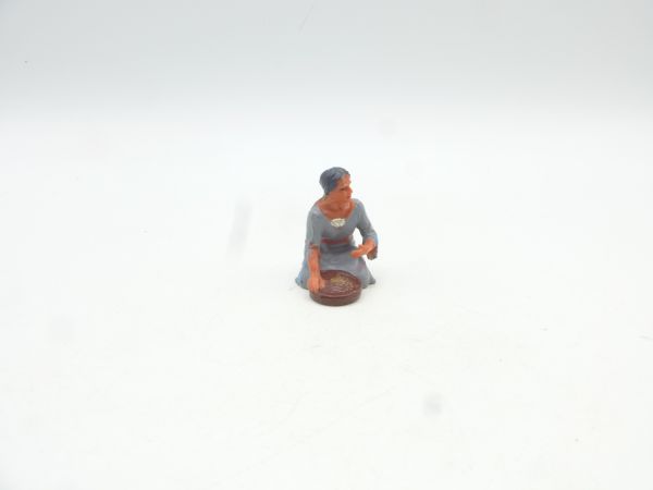 Elastolin 4 cm Indianerin mit Schüssel, Nr. 6832