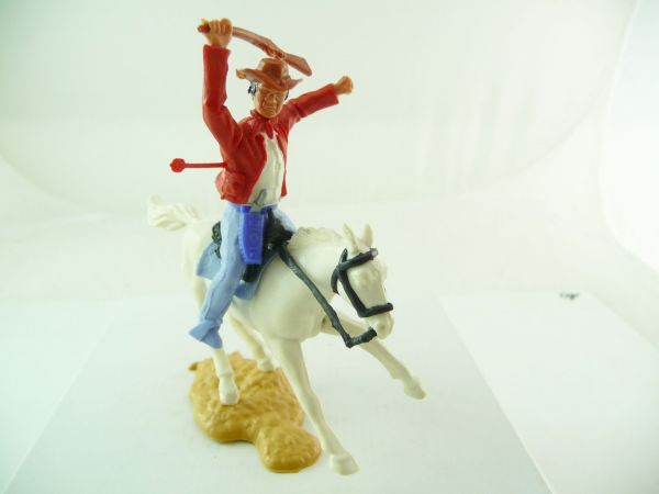 Timpo Toys Cowboy riding 3rd version, hit by arrow