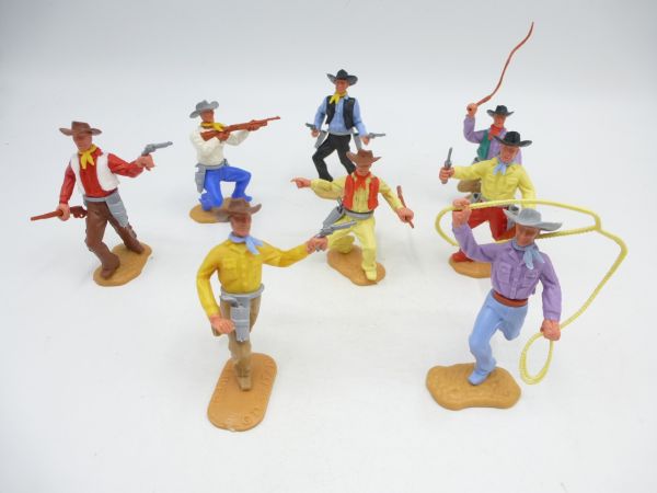 Timpo Toys Cowboys 2. Version zu Fuß (8 Figuren) - schöner Satz