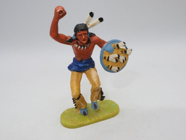 Elastolin 7 cm Indianer tanzend, Bem. 2 - kleines Stück Streichholz in der Hand