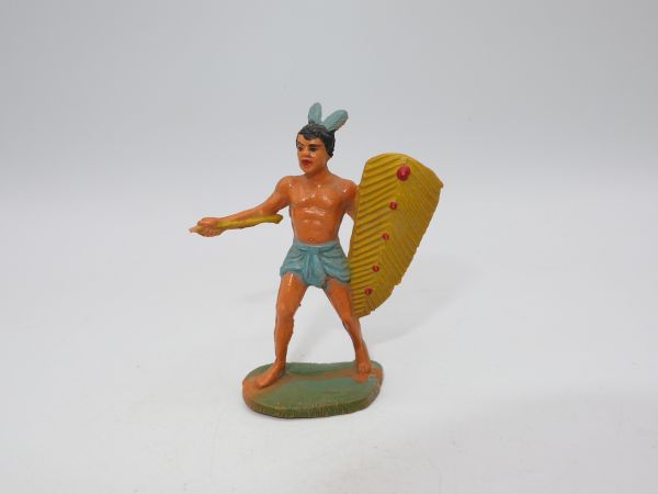 Clairet Indian with shield + weapon - damage see photos