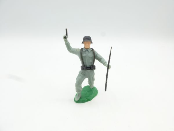 Elastolin 7 cm Deutscher Soldat mit Pistole + Gewehr