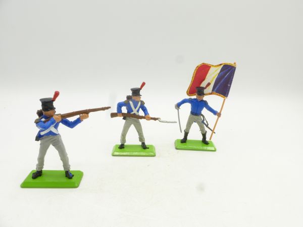 Britains Deetail 3 French Waterloo soldiers on foot
