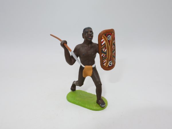 Preiser 7 cm African walking with spear, No. 8204 - painting see photos