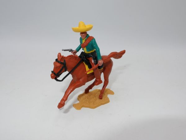 Timpo Toys Mexican on horseback with rifle + pistol